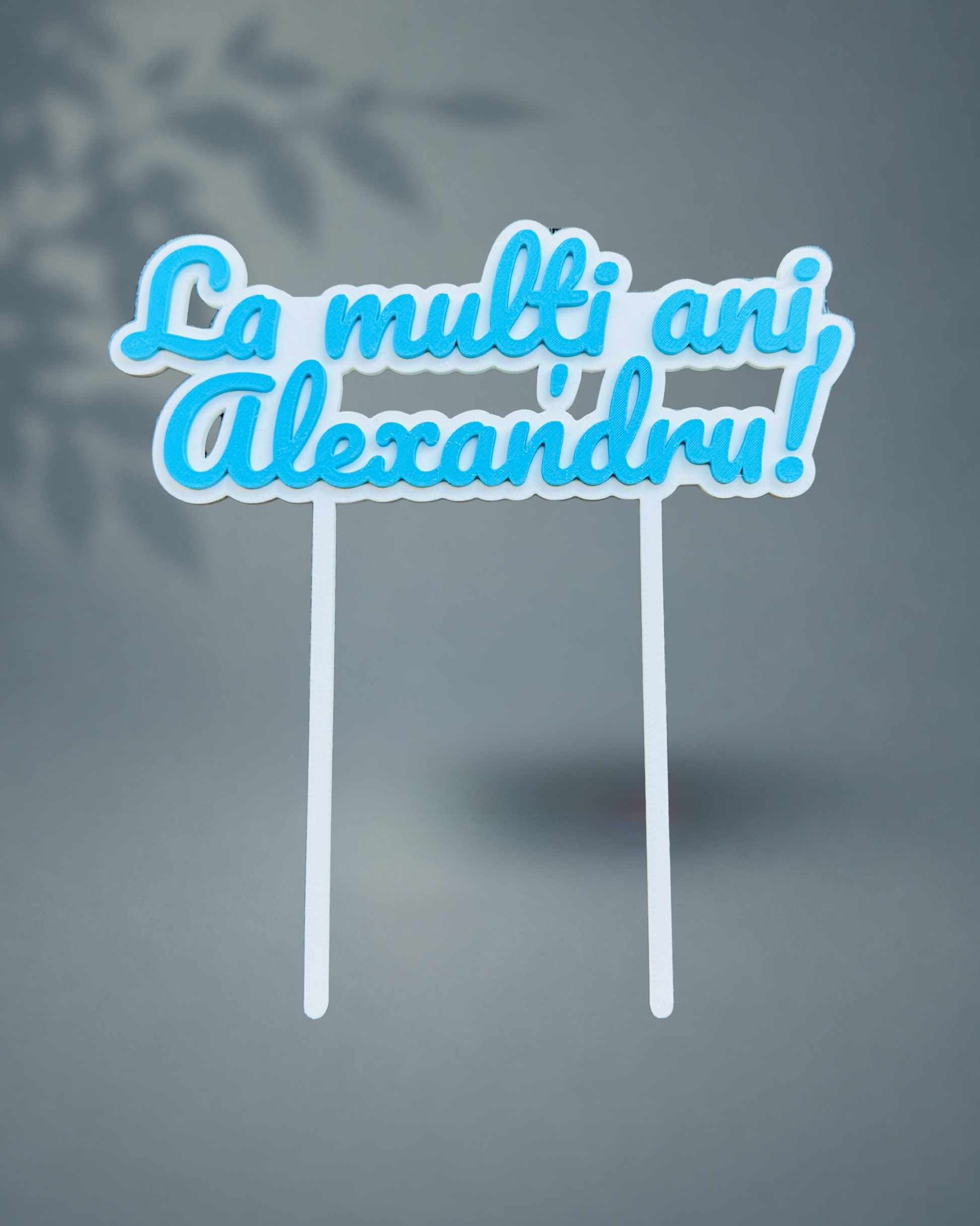 Topper tort personalizat cu mesaj – imprimat 3D