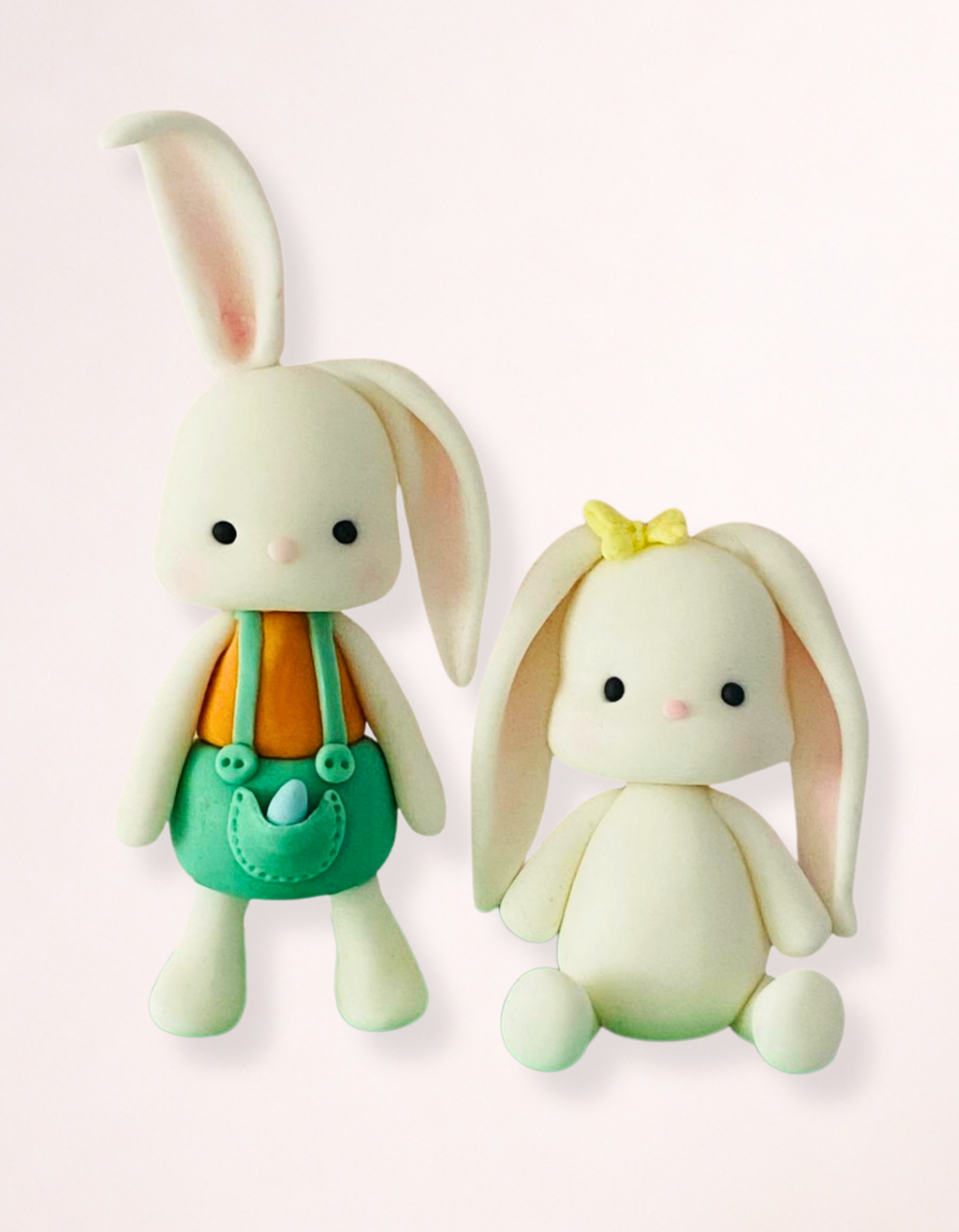 2 Iepurași - Set Figurine Tort