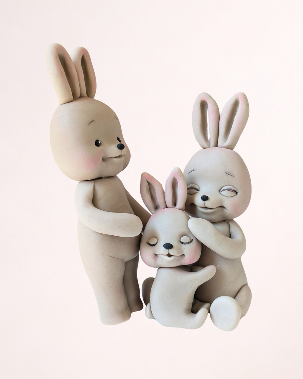 Familie Iepurași - Set Figurine Tort
