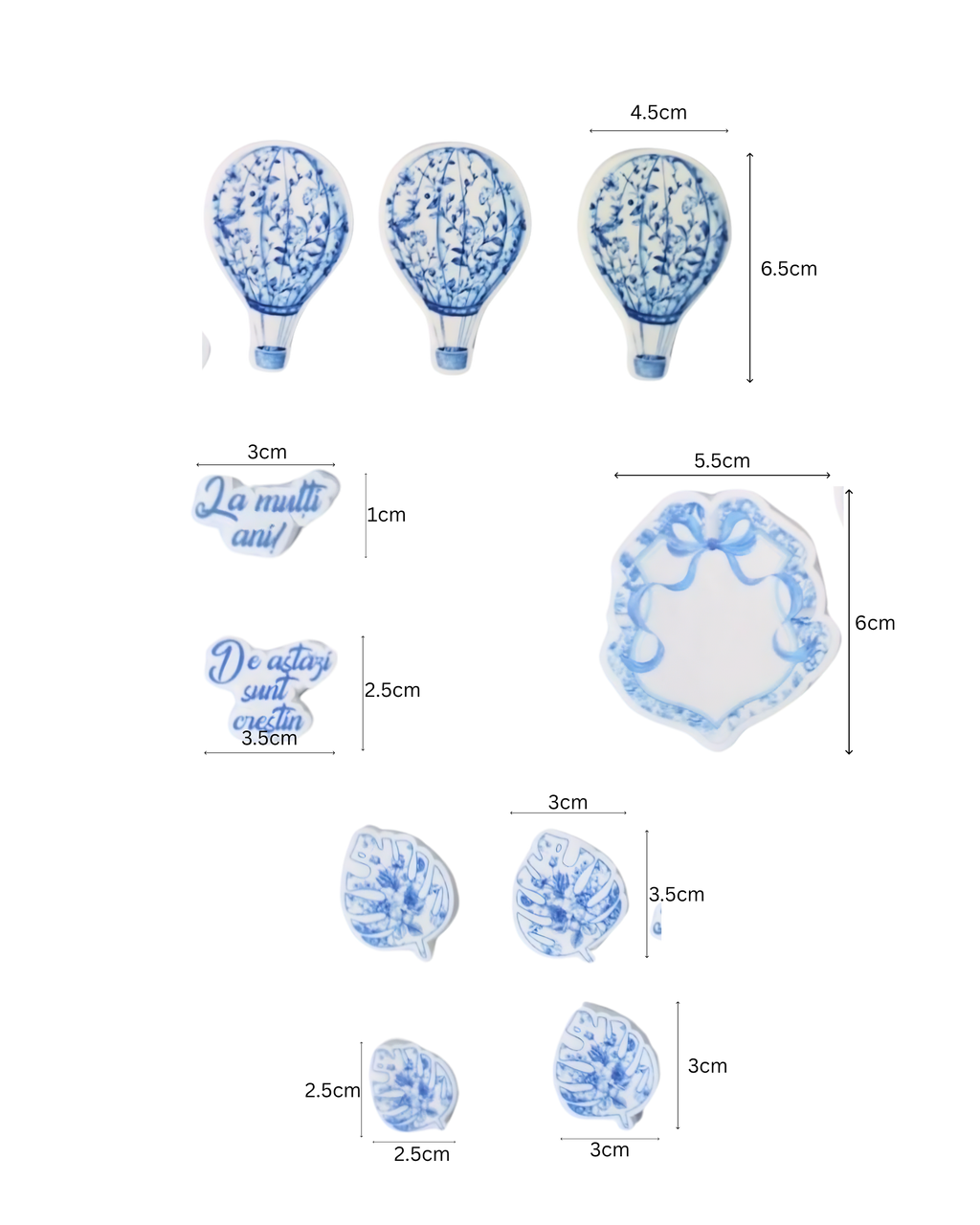 Decor Tort Safari Toile de Jouy - Set Figurine Tort