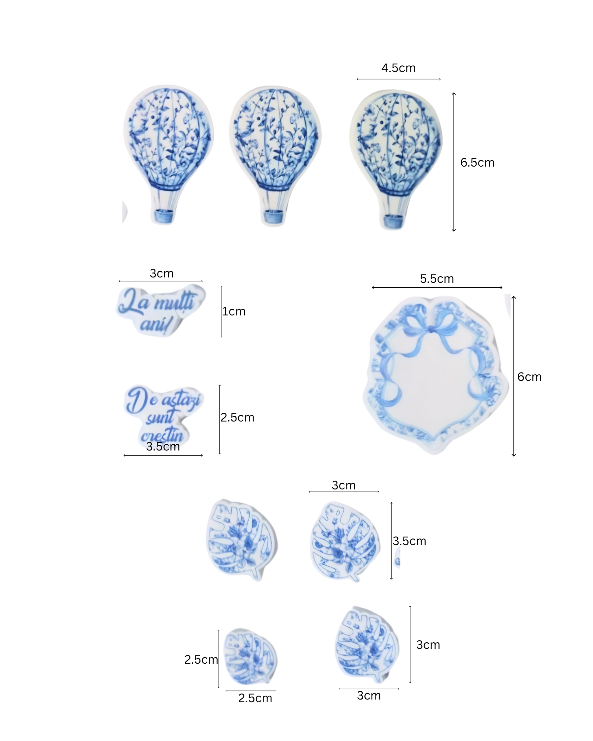 Decor Tort Safari Toile de Jouy - Set Figurine Tort