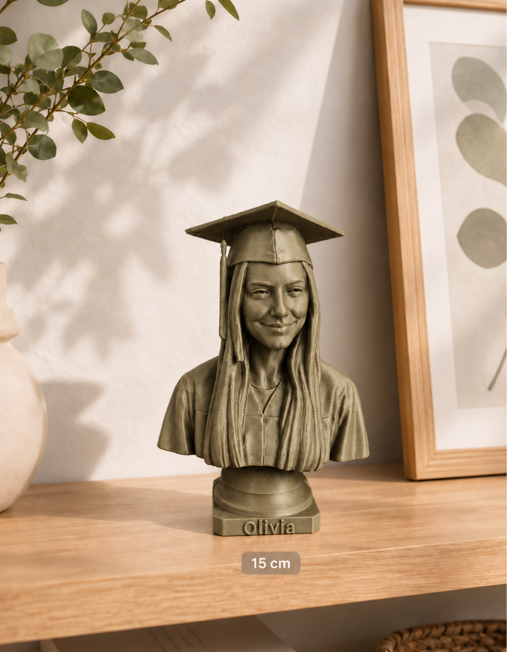 Bust personalizat după fotografie – imprimat 3D