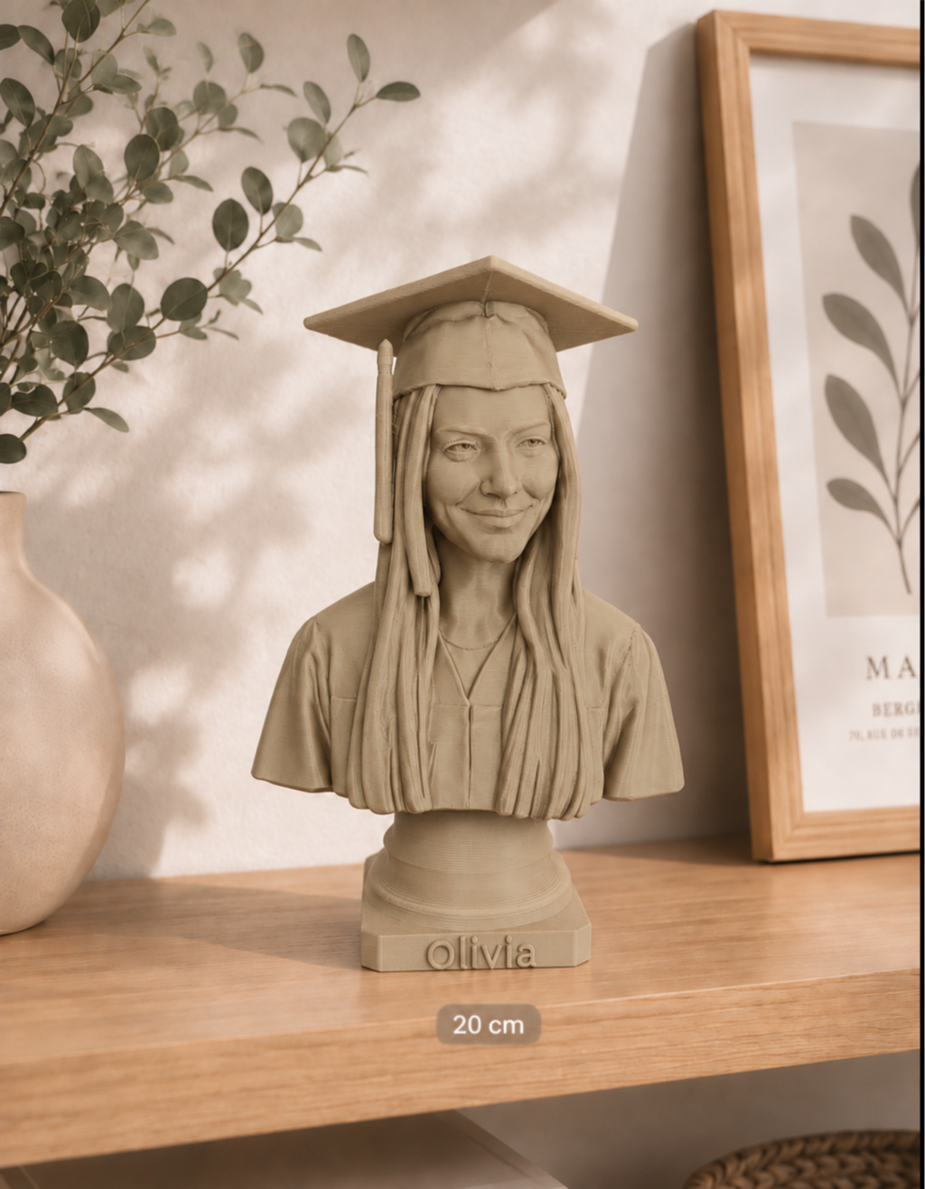 Bust personalizat după fotografie – imprimat 3D