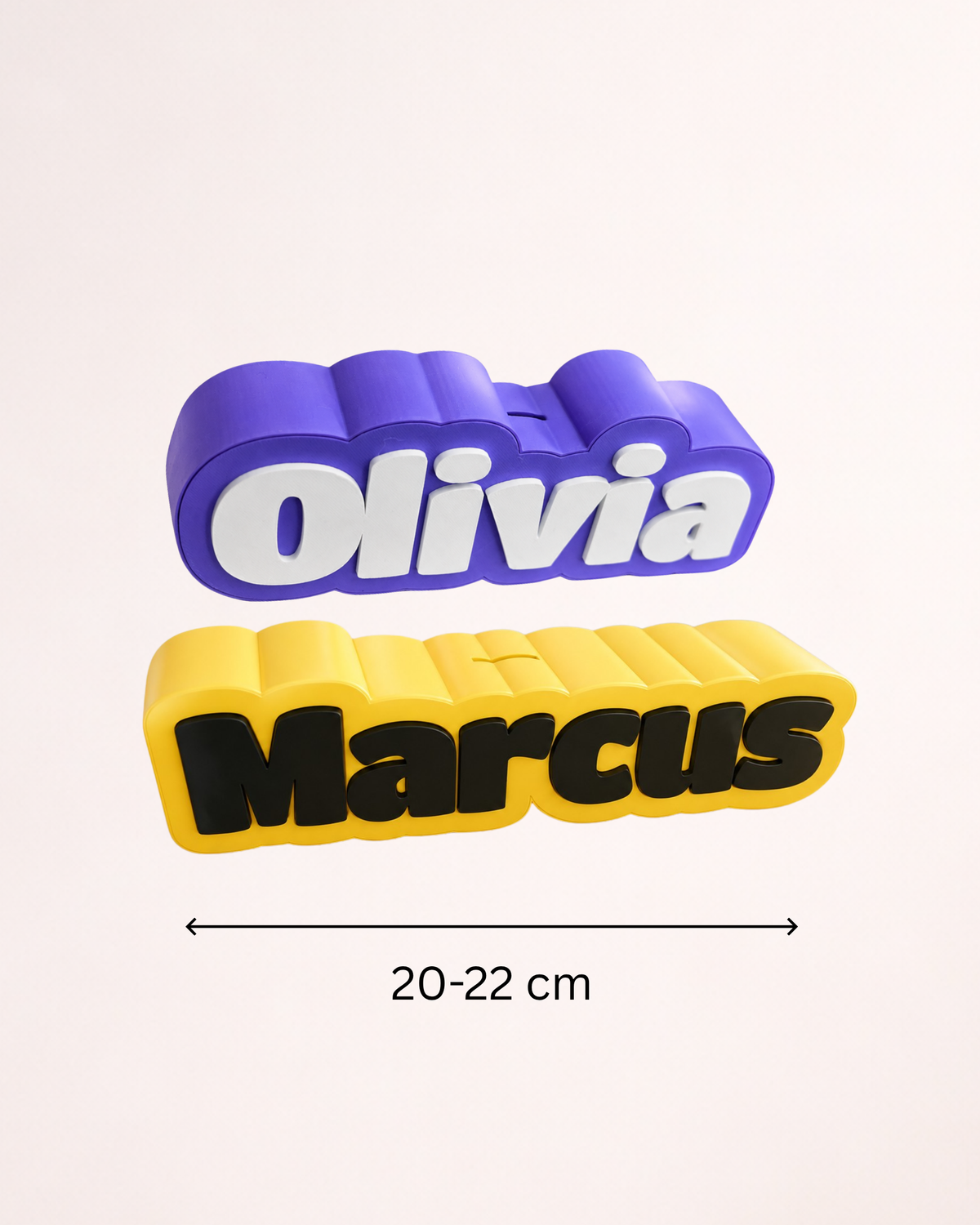 Pușculiță personalizată cu numele copilului – imprimată 3D