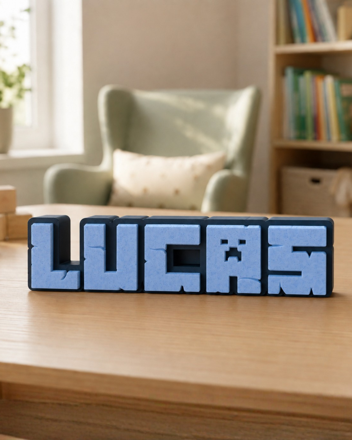 Nume decorativ personalizat Minecraft – imprimat 3D
