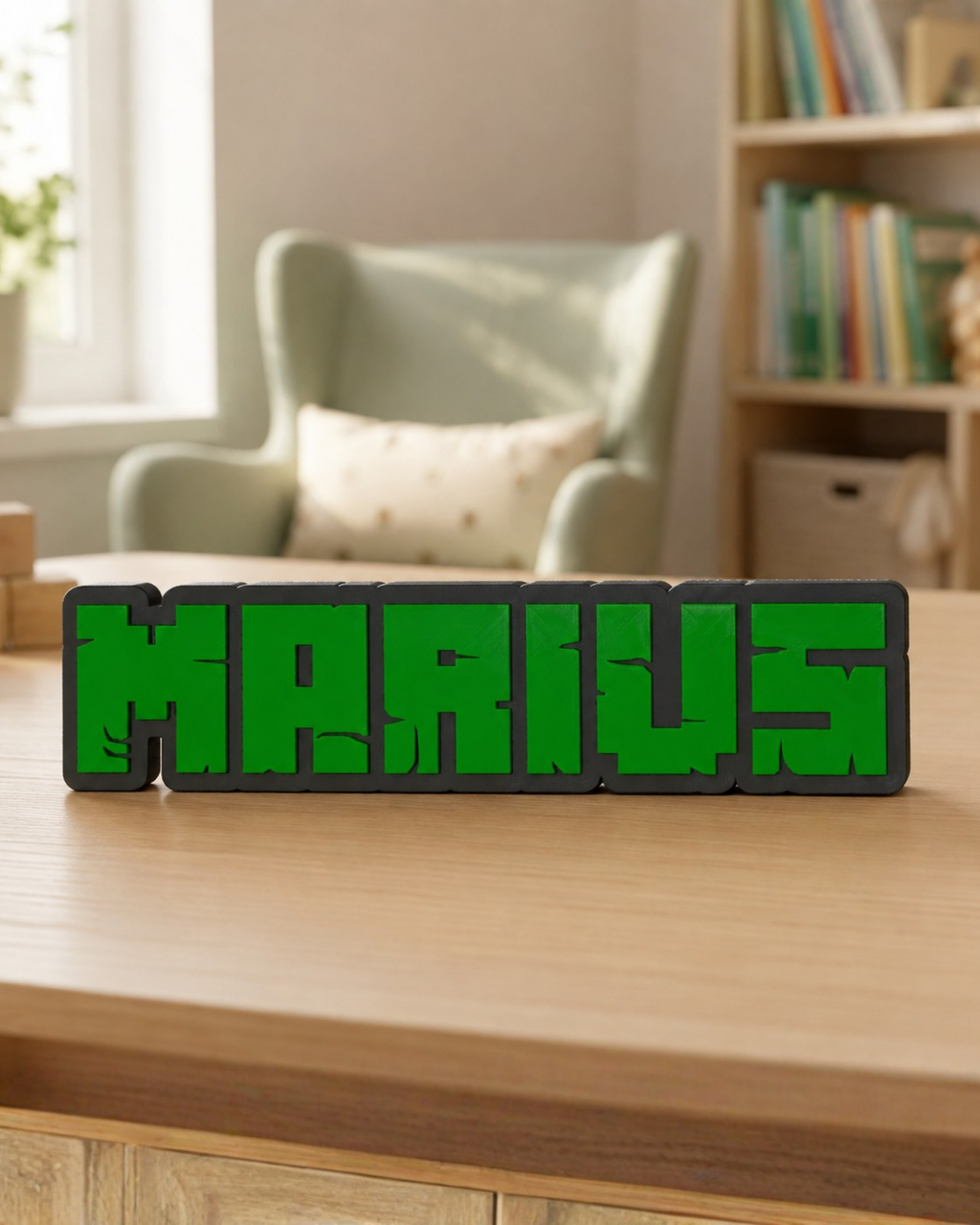 Nume decorativ personalizat Minecraft – imprimat 3D