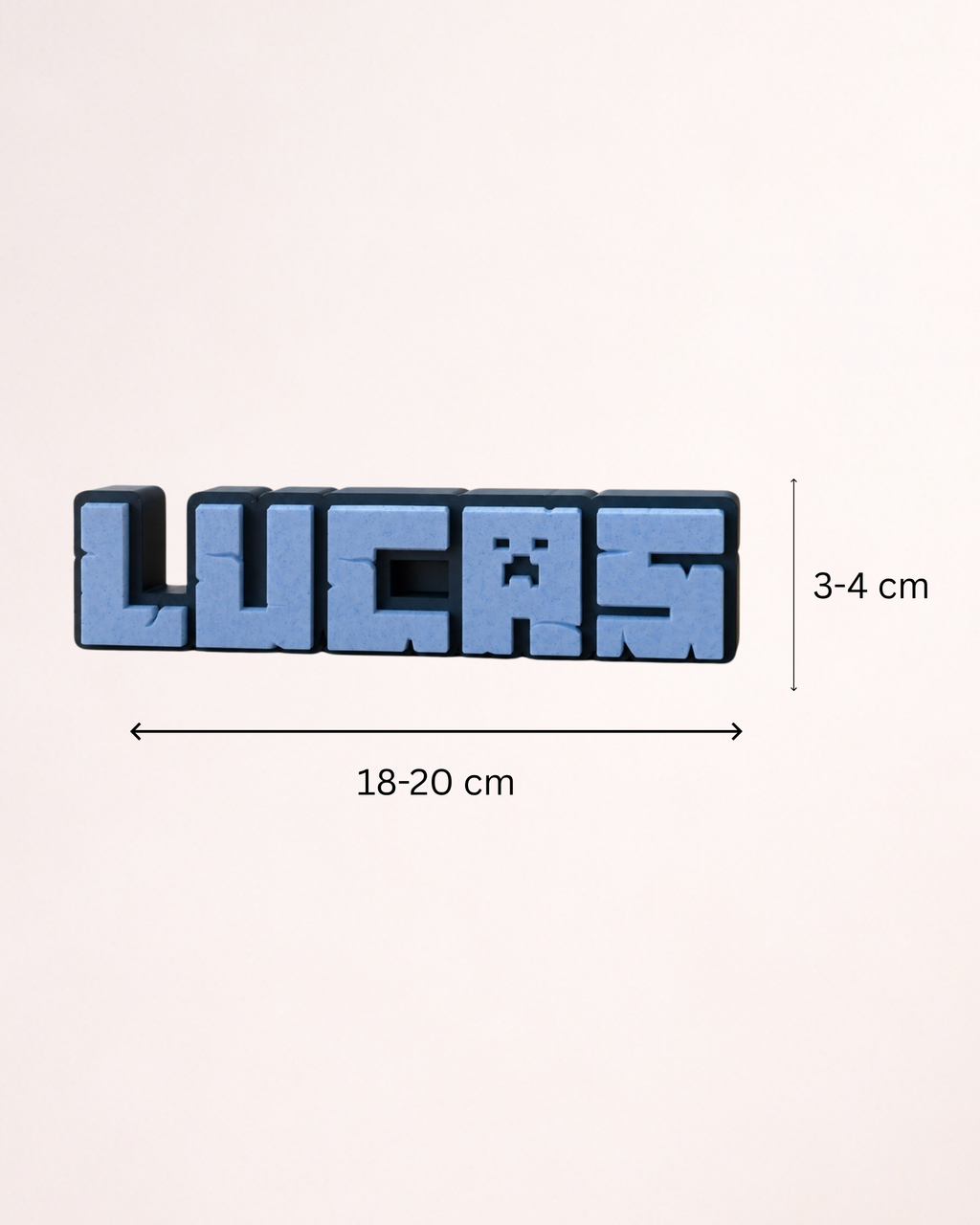 Nume decorativ personalizat Minecraft – imprimat 3D