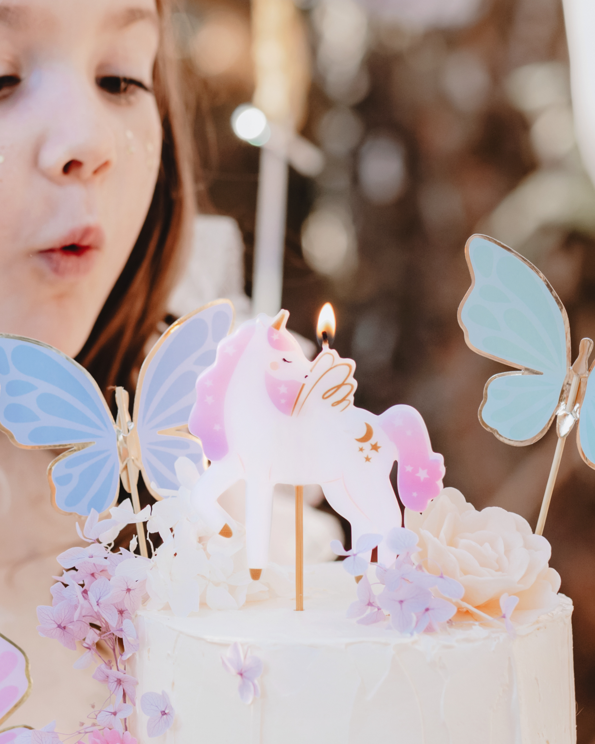 Lumânare aniversară Unicorn pentru tort