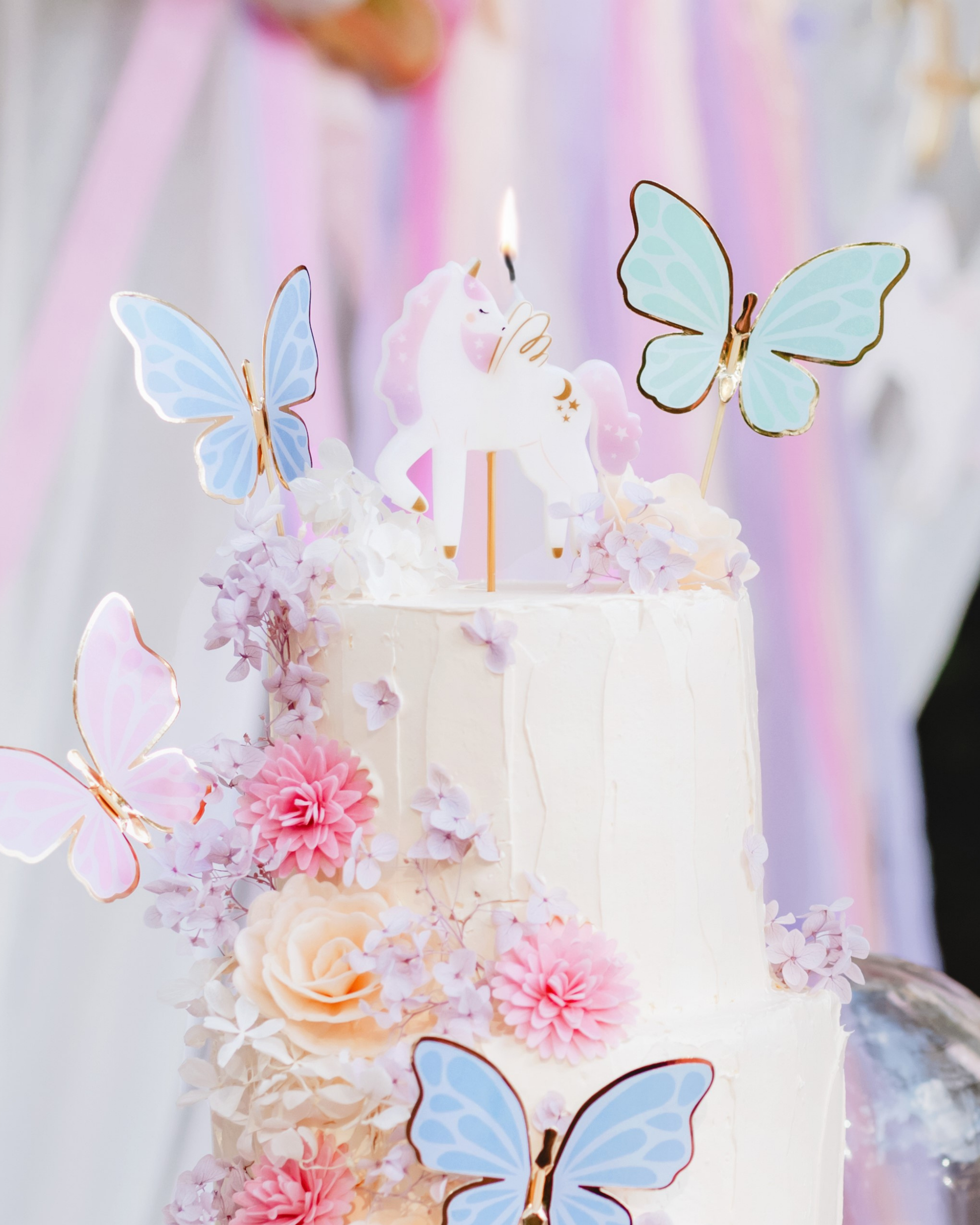 Lumânare aniversară Unicorn pentru tort