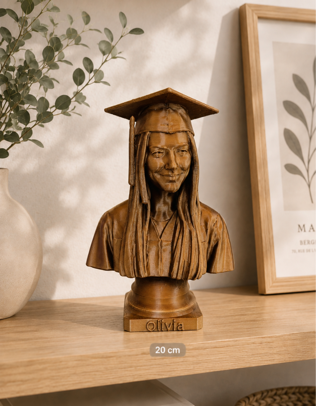 Bust personalizat după fotografie – imprimat 3D
