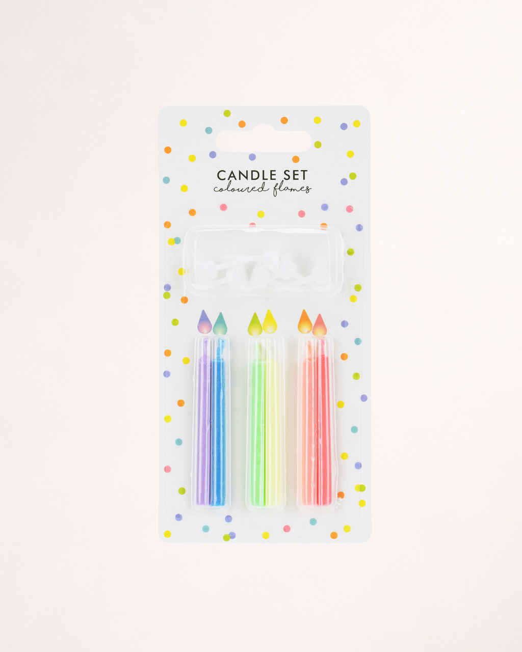 Set 6 lumânări aniversare cu flăcări colorate pentru tort