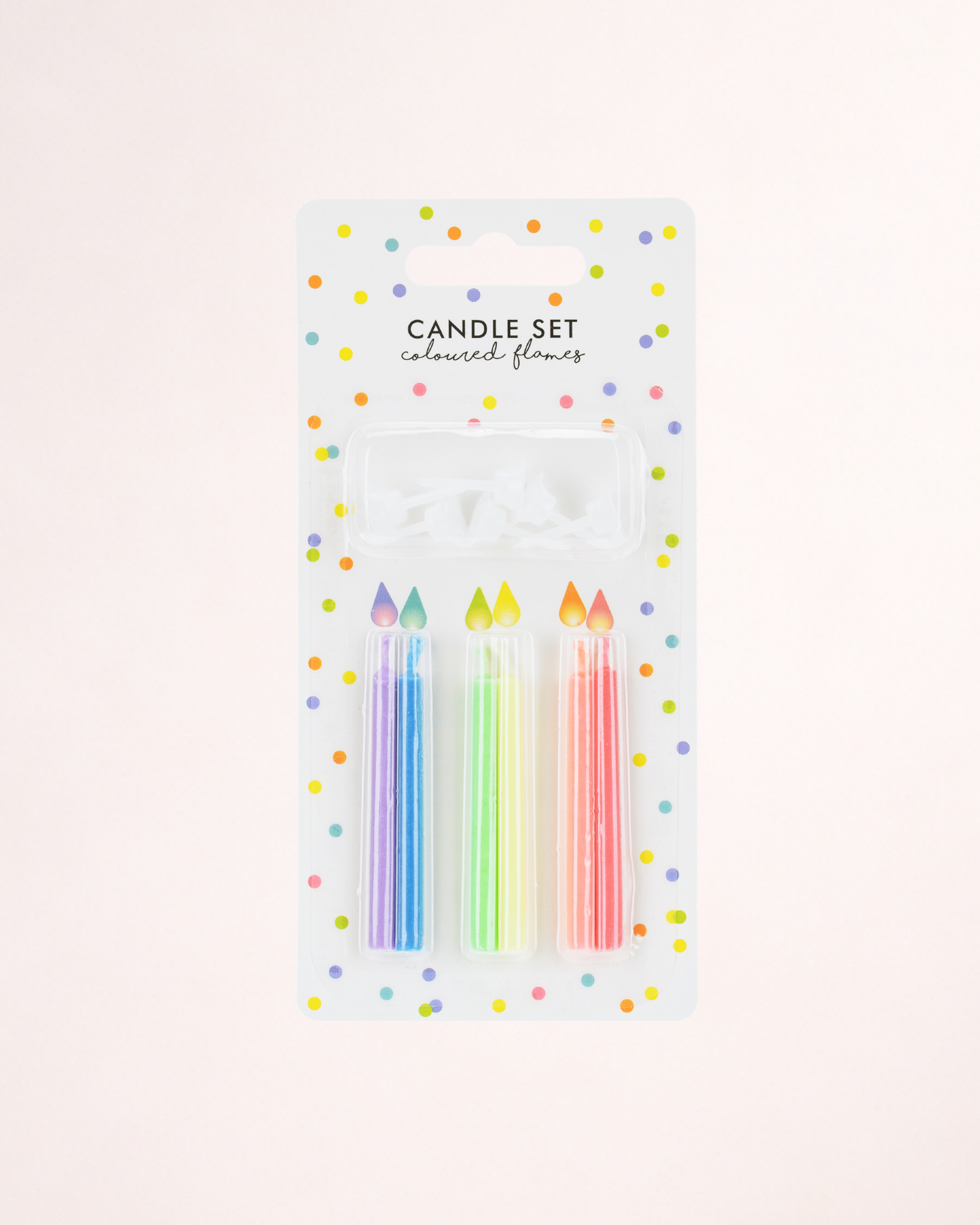 Set 6 lumânări aniversare cu flăcări colorate pentru tort