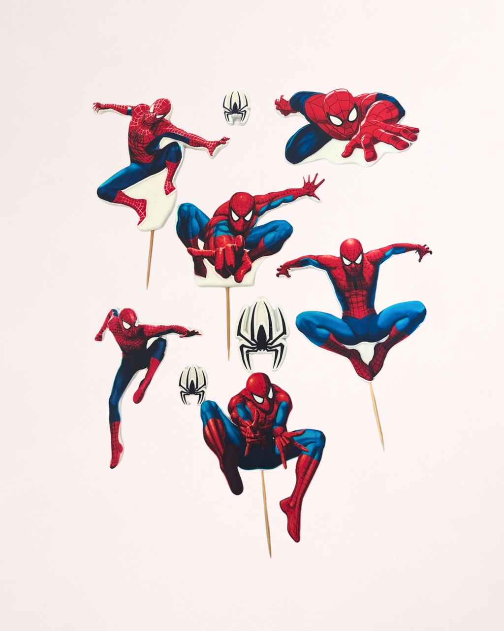 Spider-Man – Set toppere pentru tort din pastă de zahăr