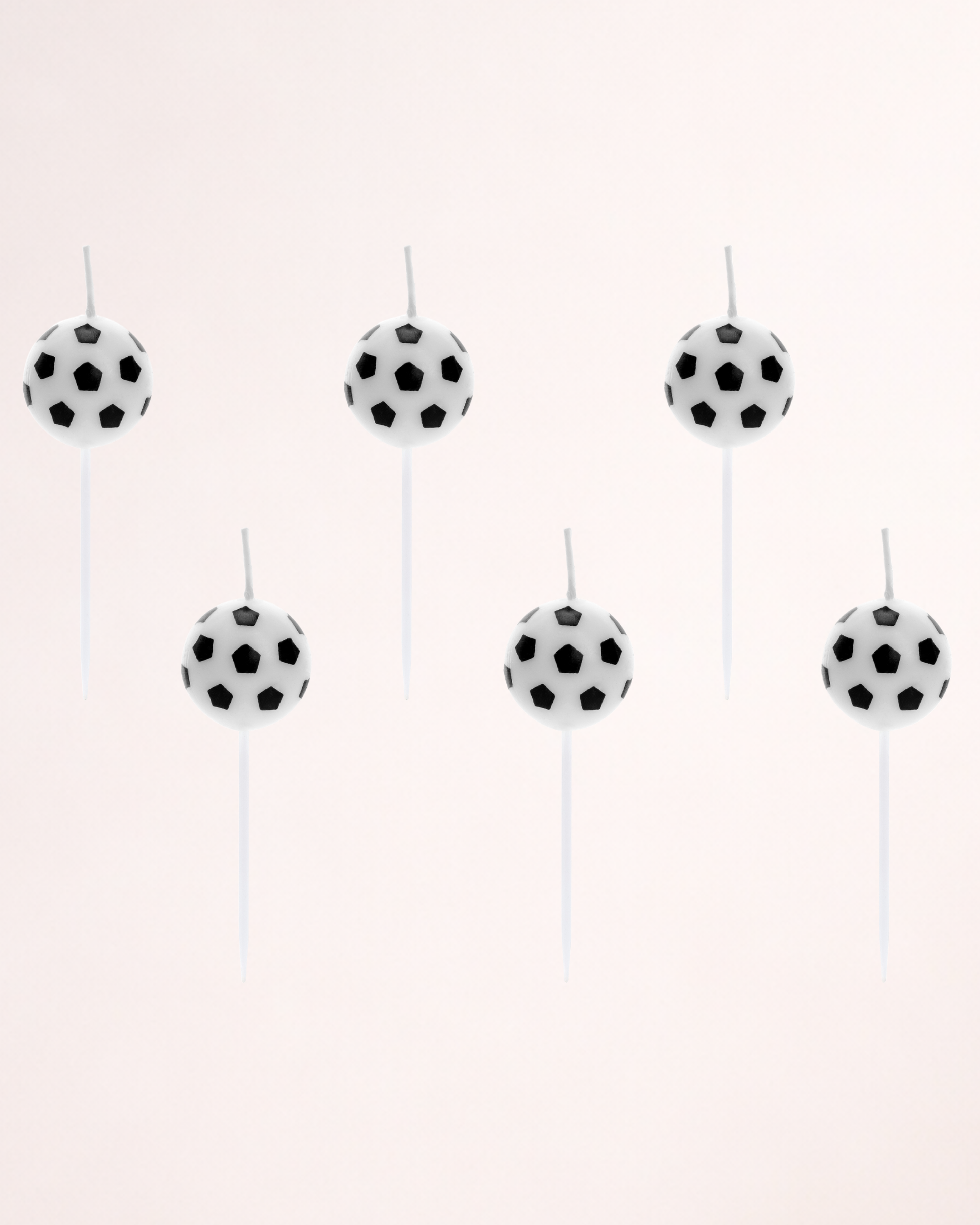 Set 6 lumânări aniversare pentru tort – mingi de fotbal