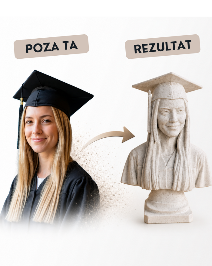 Bust personalizat după fotografie – imprimat 3D