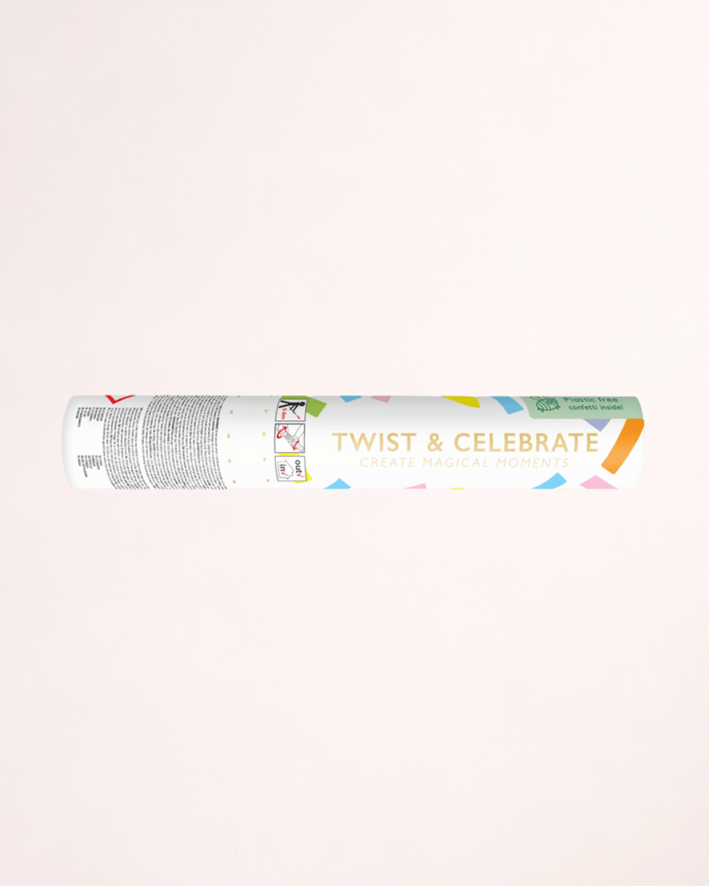 Tun cu confetti multicolore din hârtie – 20 cm