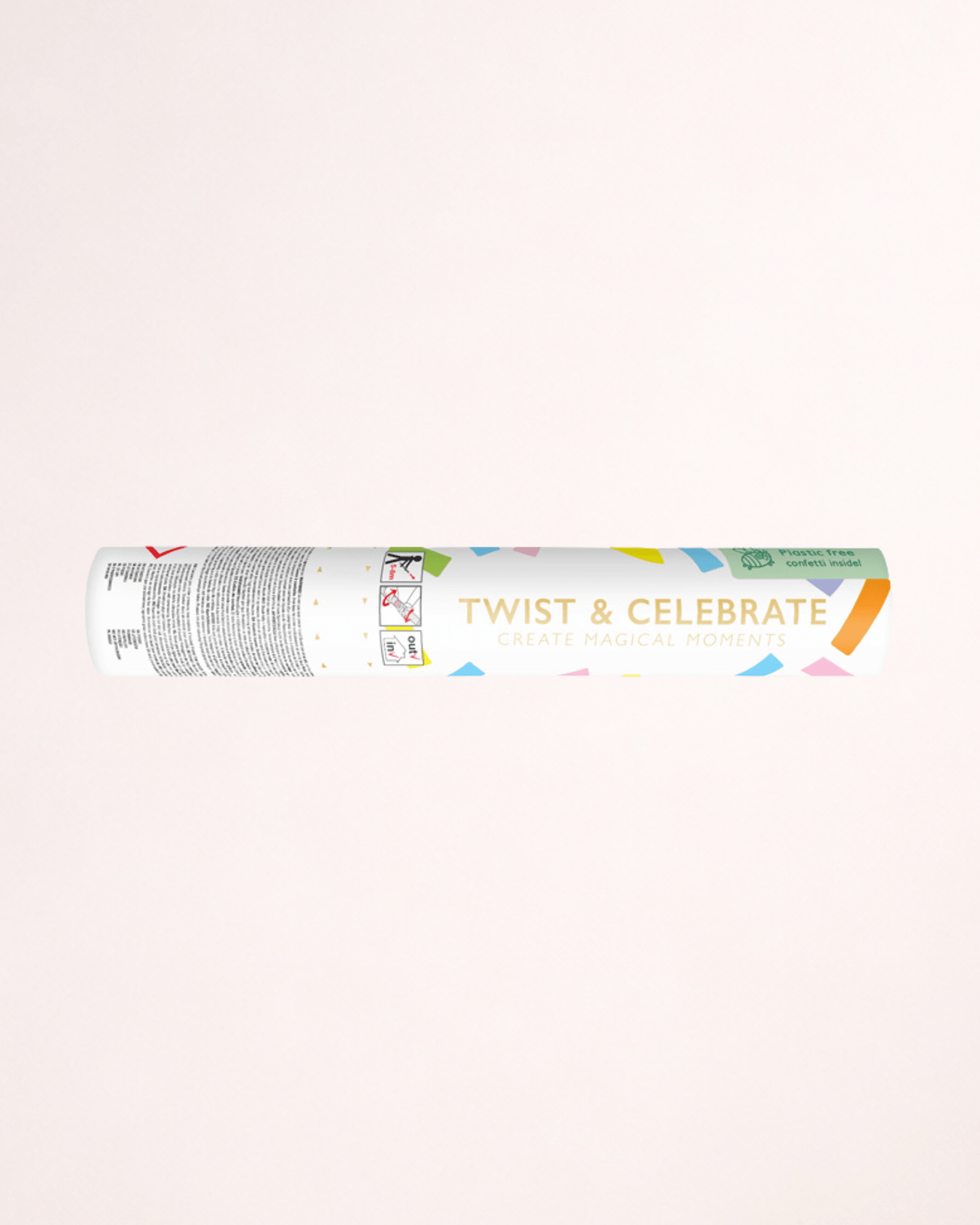 Tun cu confetti multicolore din hârtie – 20 cm