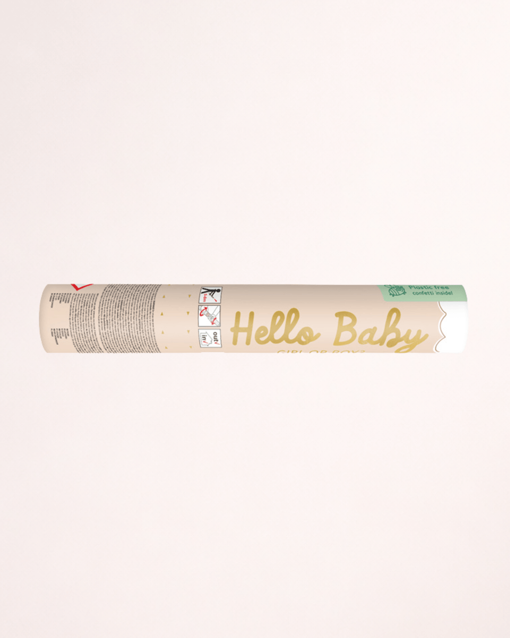 Tun cu confetti „Hello Baby” pentru Gender Reveal – fluturași albaștri, 20 cm