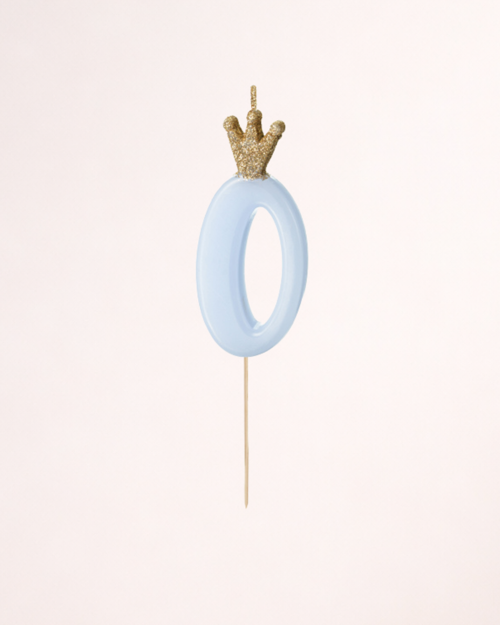 Lumânare aniversară cifra 0 (zero) – bleu