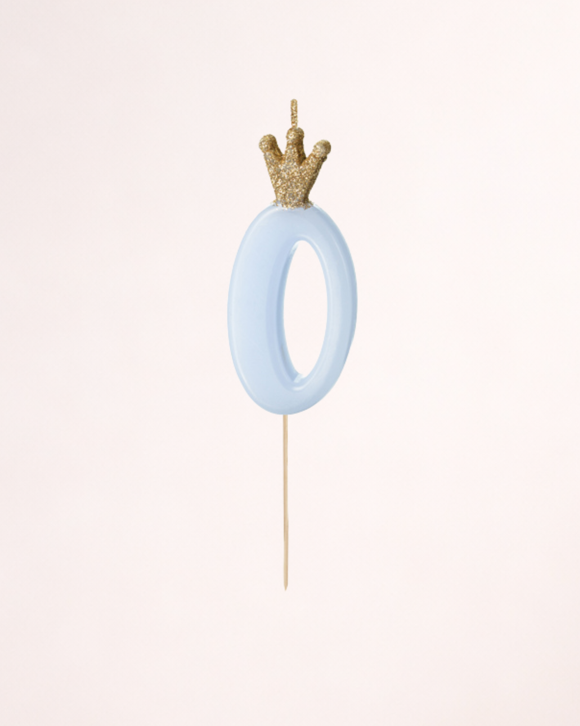 Lumânare aniversară cifra 0 (zero) – bleu
