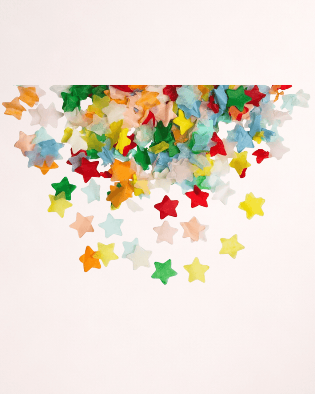 Tun cu confetti în formă de stele metalizate – 20 cm