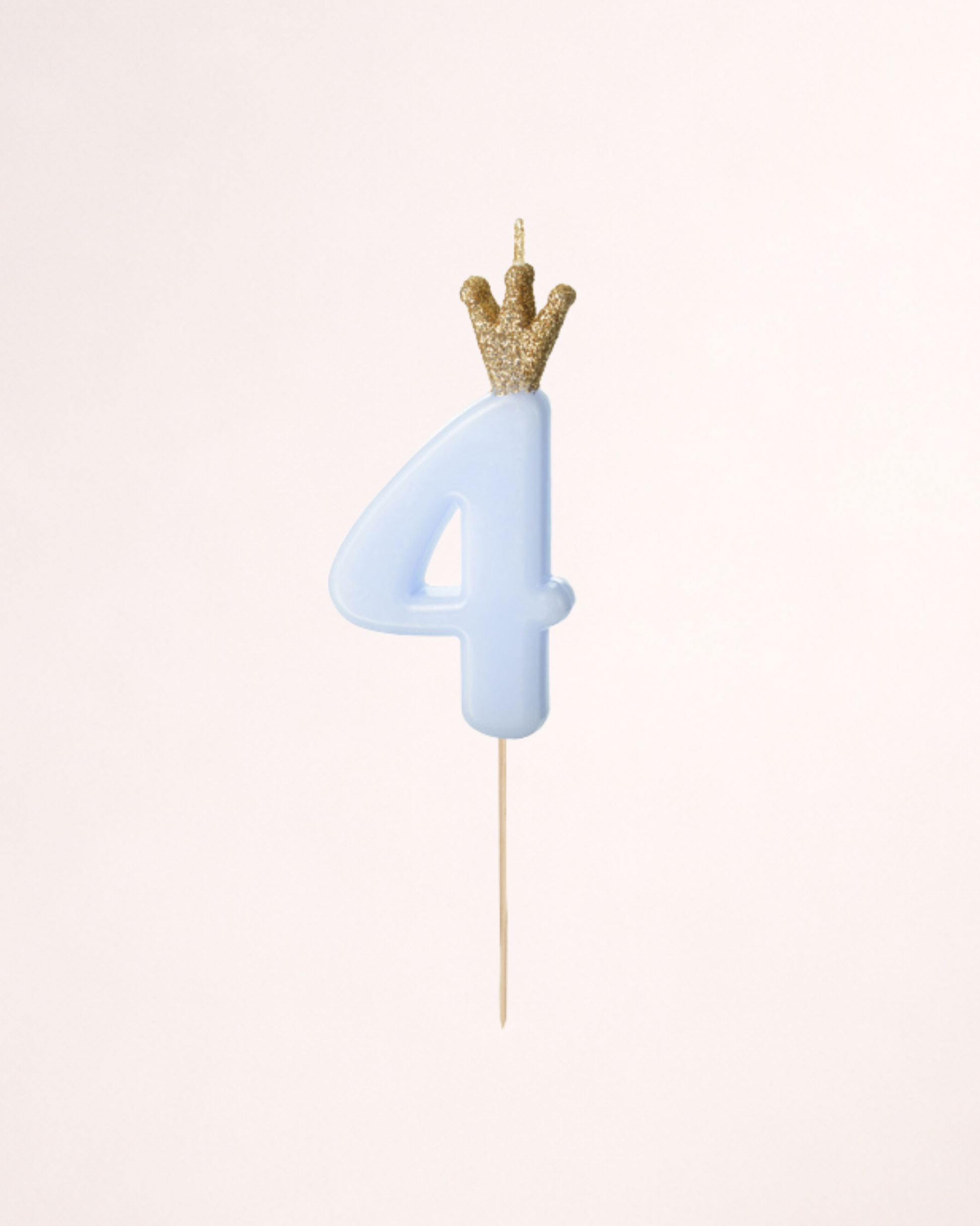 Lumânare aniversară cifra 4 (patru) – bleu