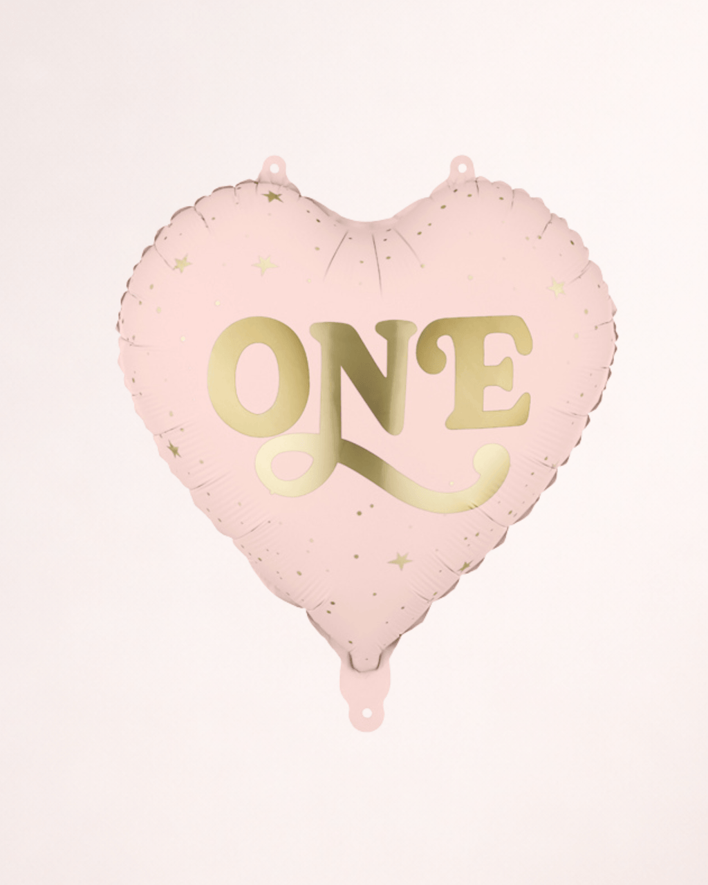 Balon din folie în formă de inimă „One” – roz pal