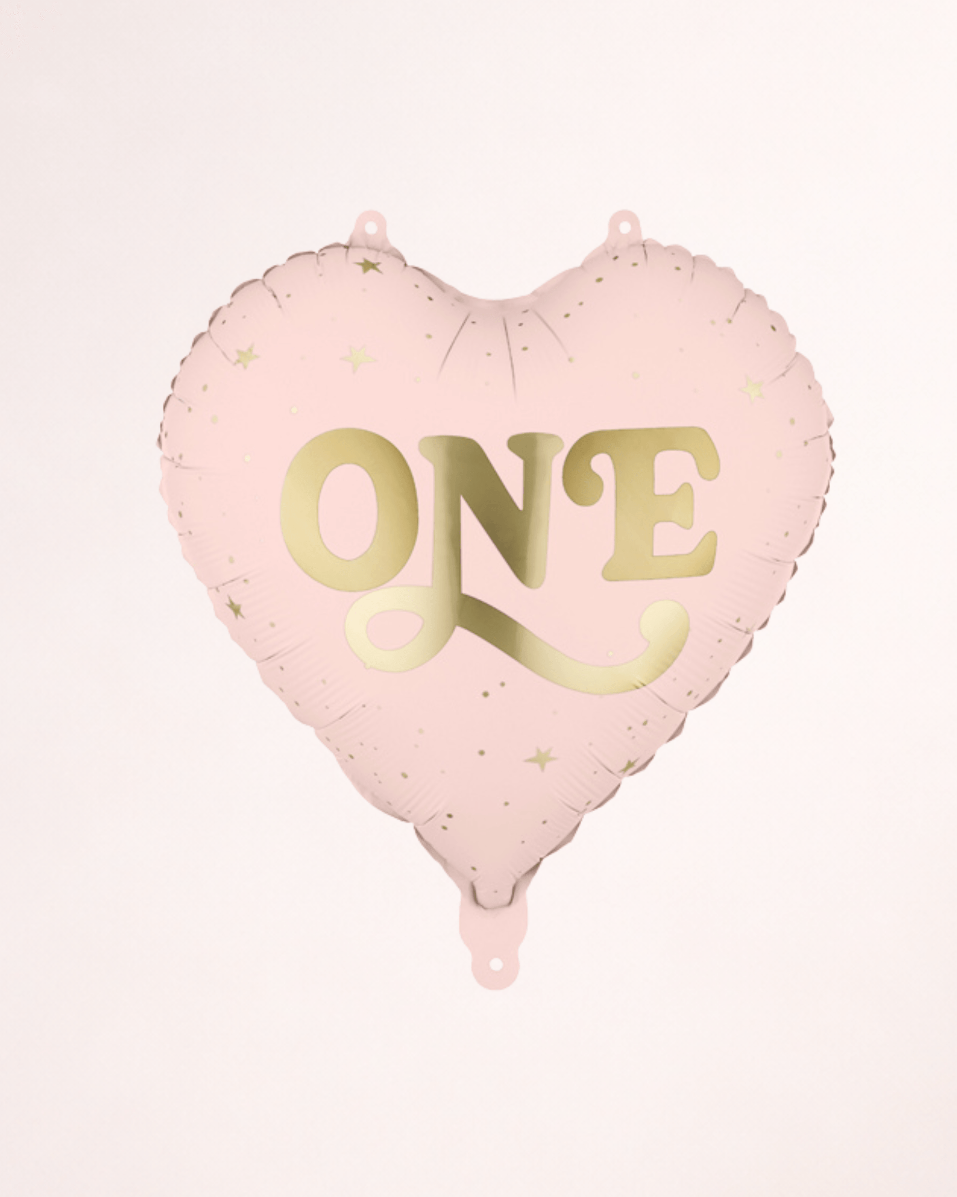 Balon din folie în formă de inimă „One” – roz pal