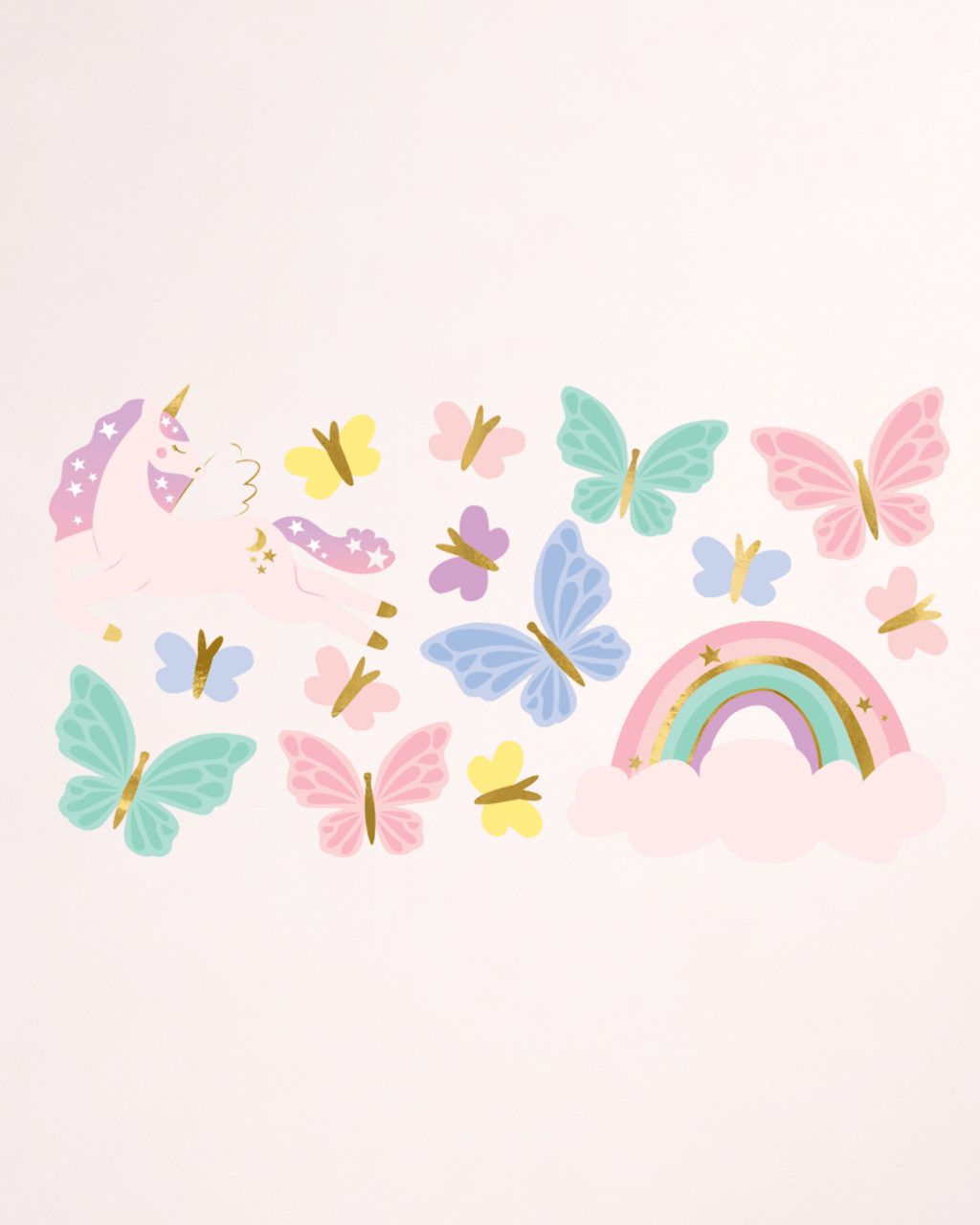 Set de 15 tatuaje temporare cu unicorni