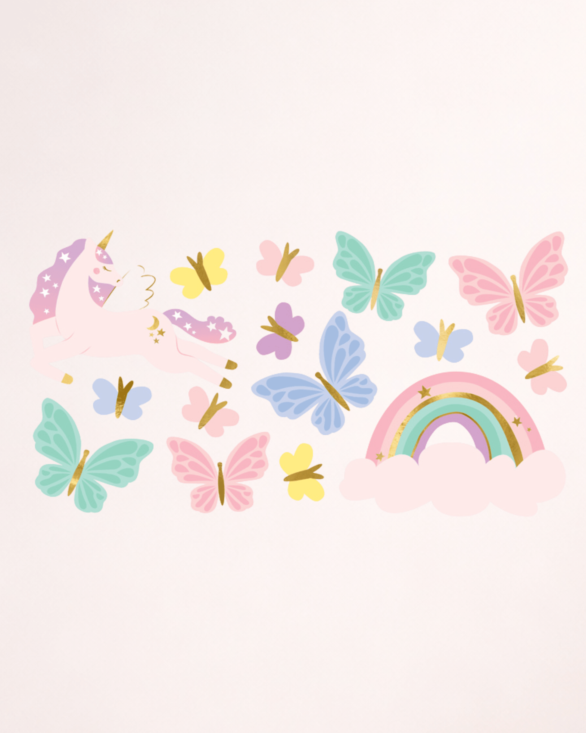 Set de 15 tatuaje temporare cu unicorni
