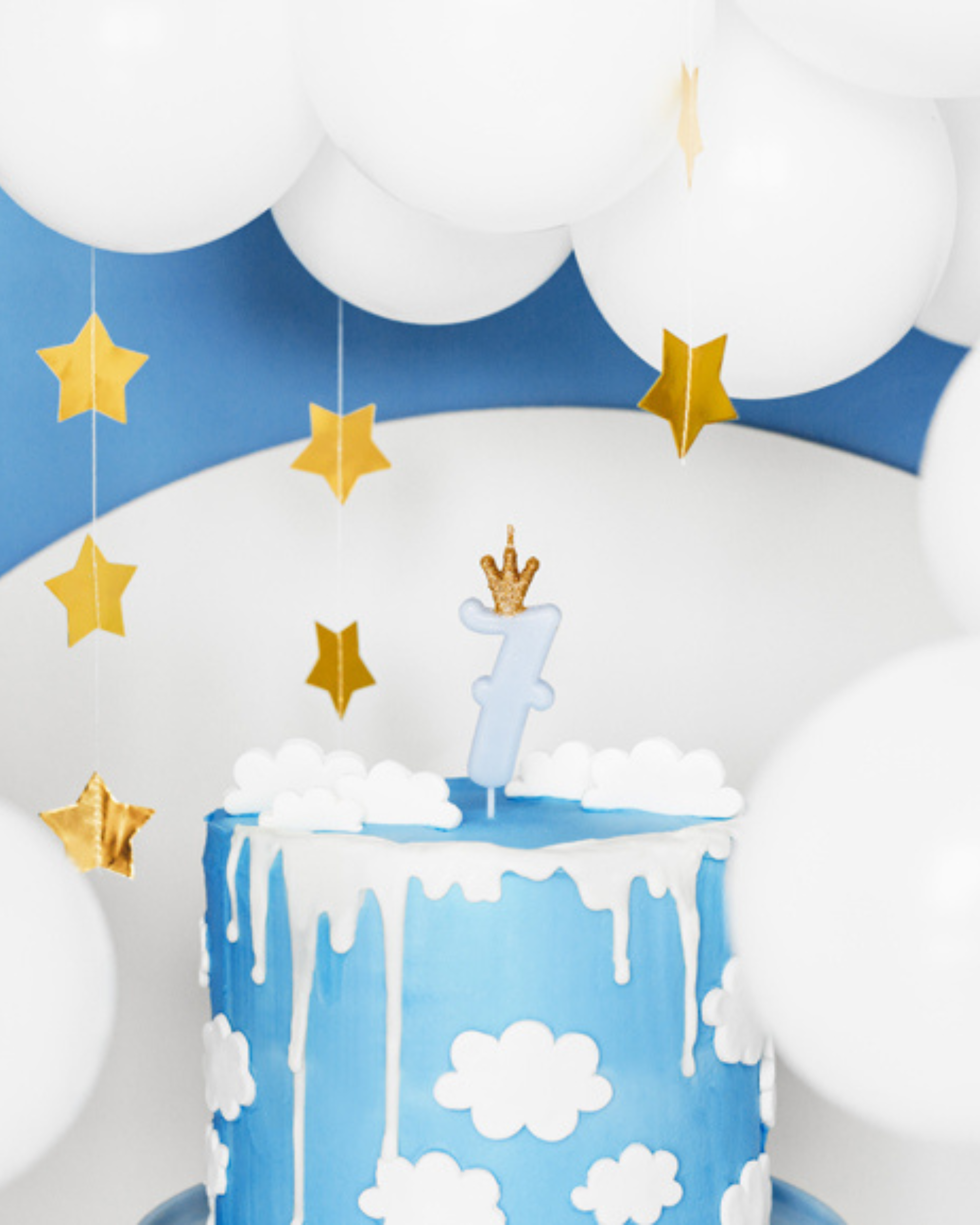 Lumânare aniversară cifra 7 (șapte) – bleu