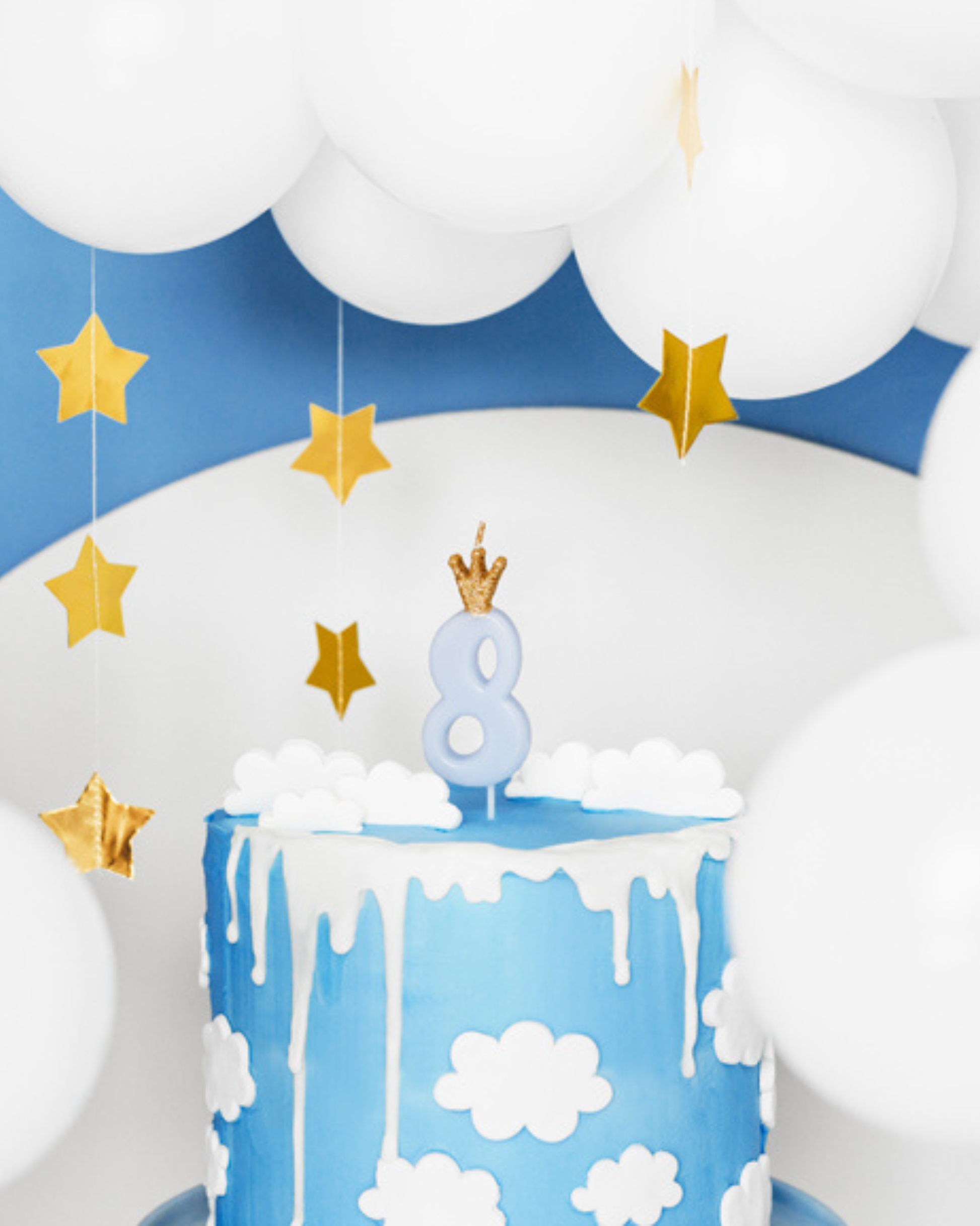 Lumânare aniversară cifra 8 (opt) – bleu