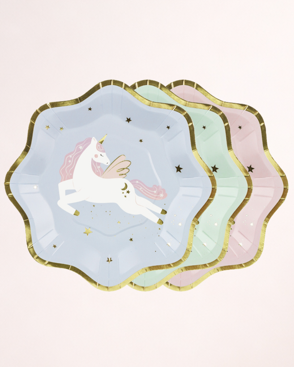 Set de 6 farfurii din hârtie Unicorn