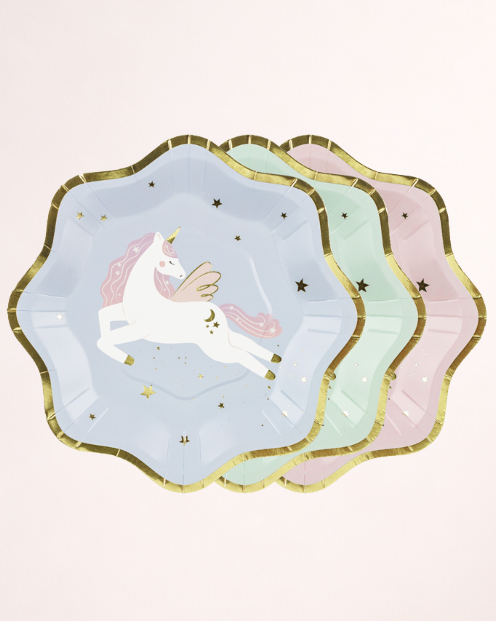 Set de 6 farfurii din hârtie Unicorn