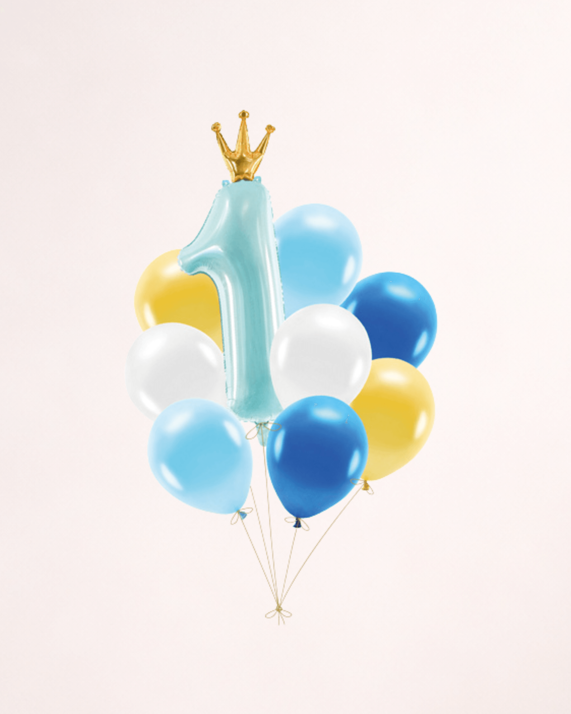 Set de 9 baloane pentru prima aniversare – albastru
