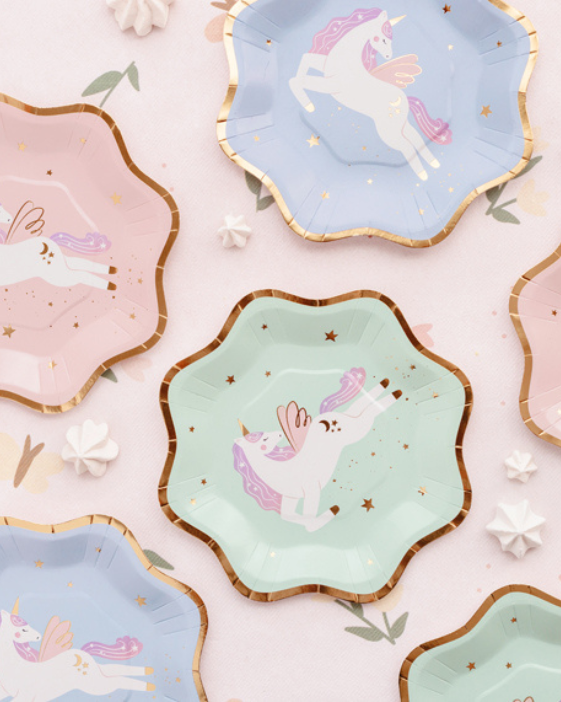 Set de 6 farfurii din hârtie Unicorn