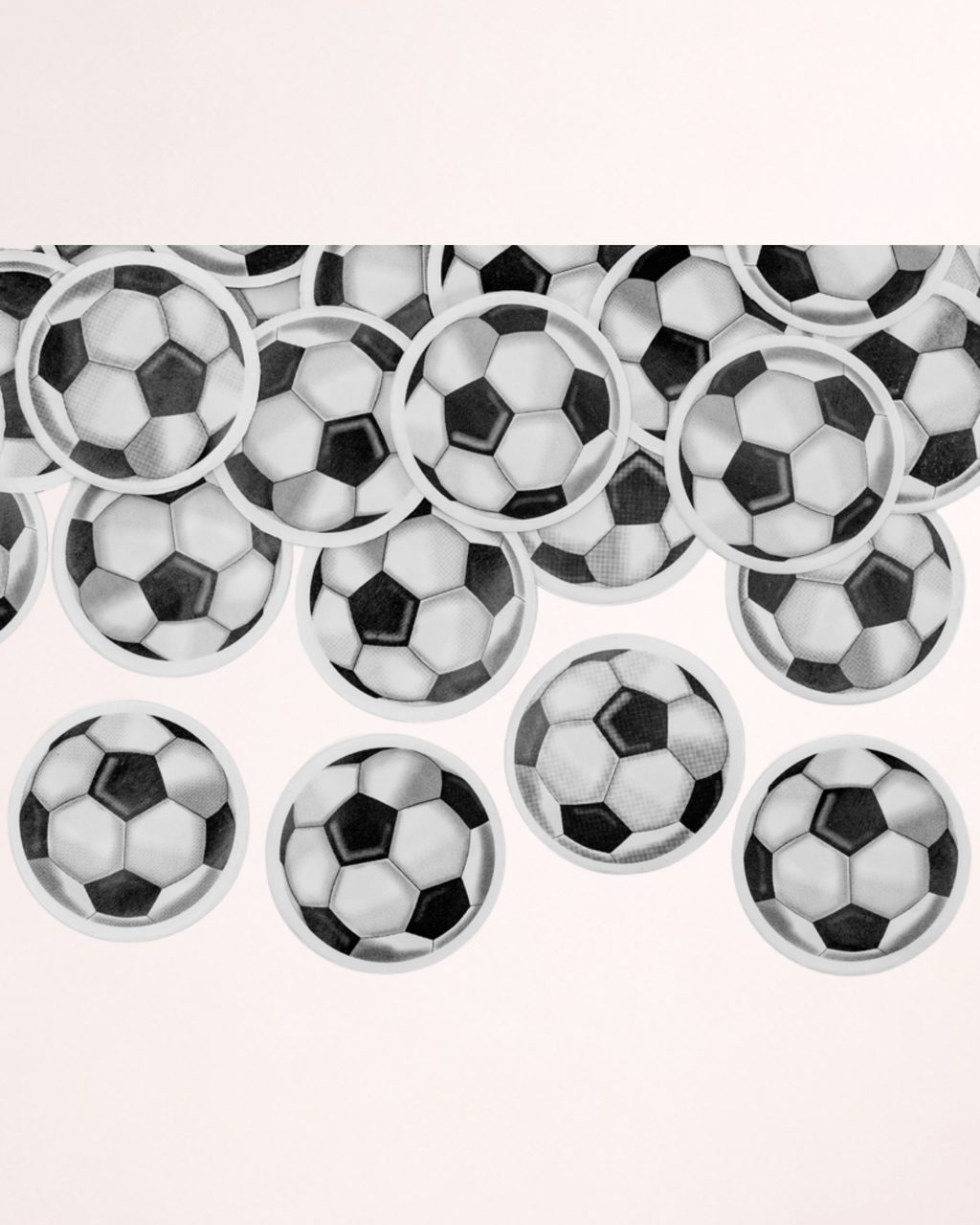 Tun cu confetti în formă de mingi de fotbal din hârtie – 40 cm