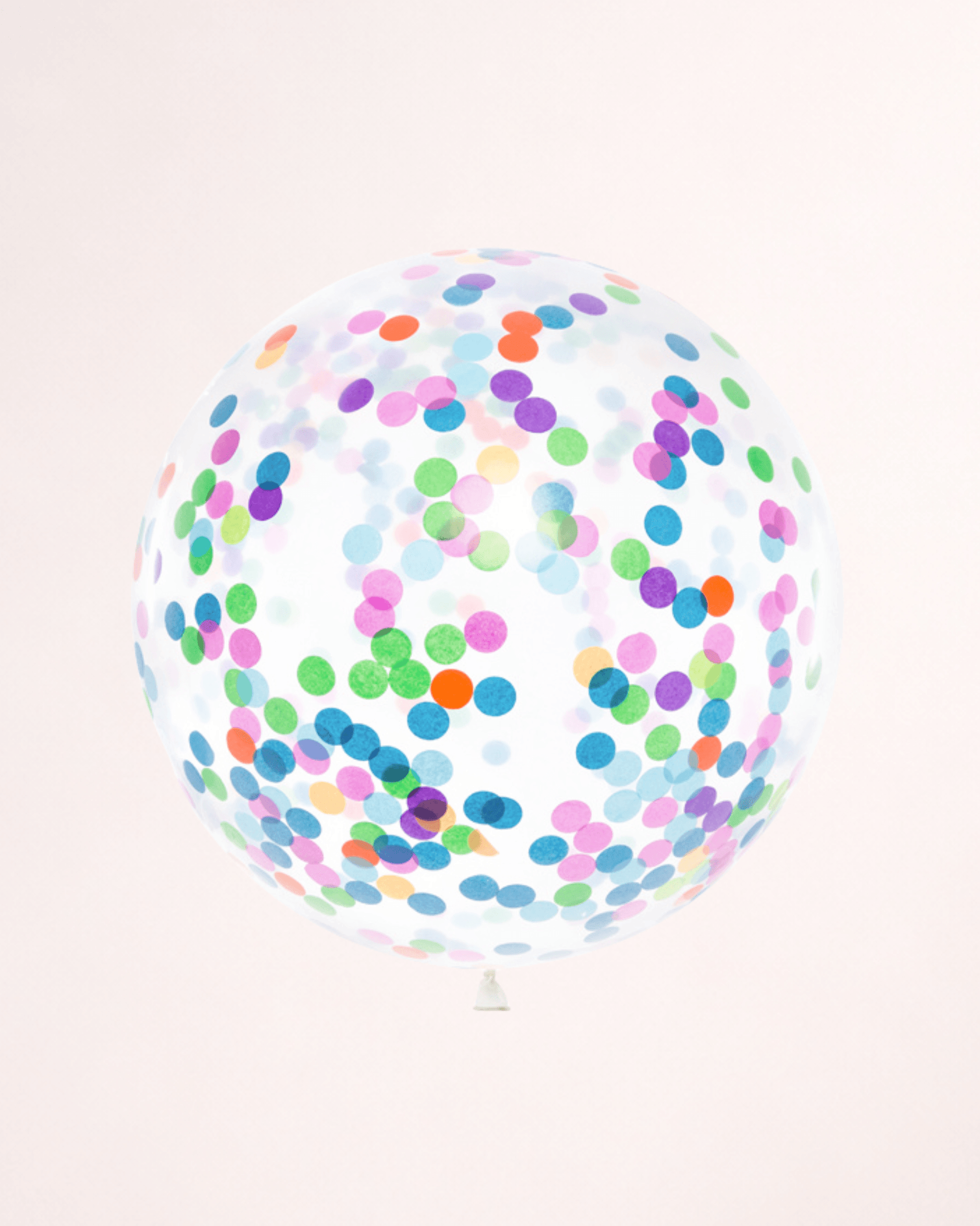 Balon transparent cu confetti multicolore în formă de cercuri