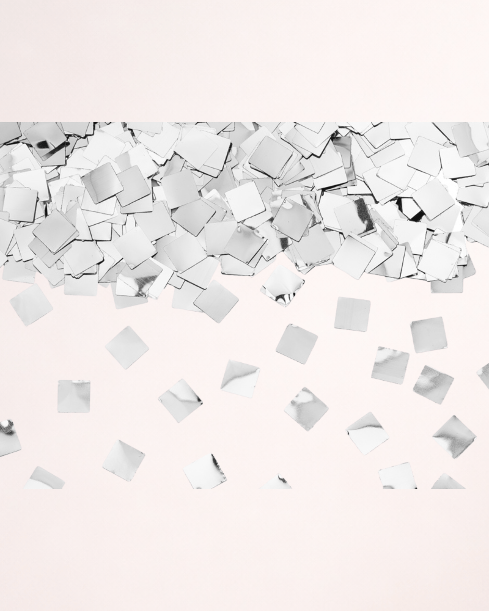 Tun în formă de sticlă cu confetti argintii – 20 cm