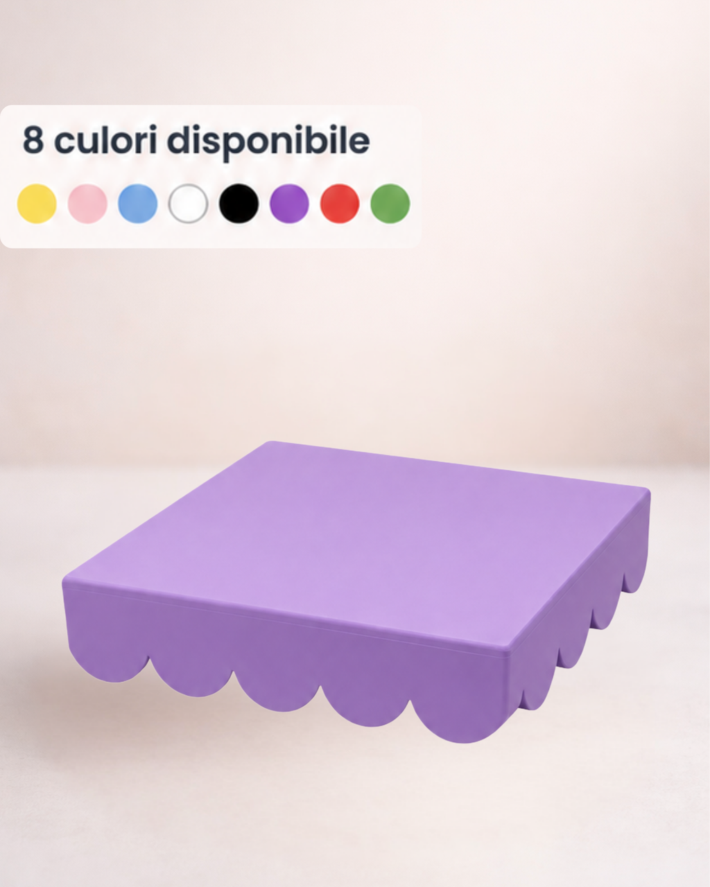 Suport / Tavă pentru tort și deserturi - Pătrat Ondulat