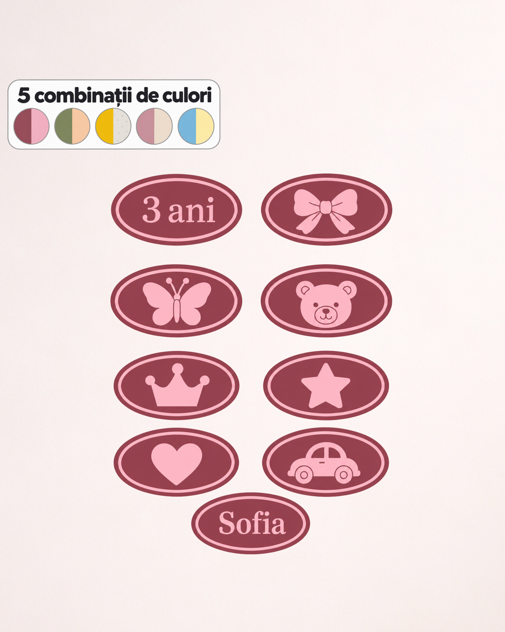 Charm Personalizat pentru Set Candy Bar - Design Colorat