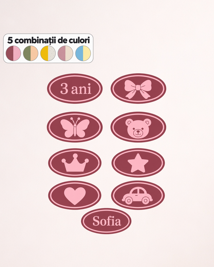 Charm Personalizat pentru Set Candy Bar - Design Colorat