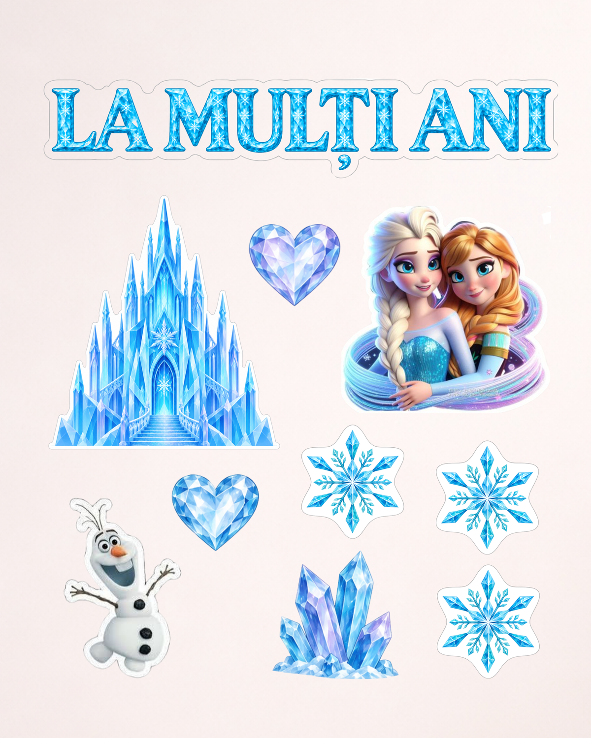 Frozen – Set toppere pentru tort din pastă de zahăr