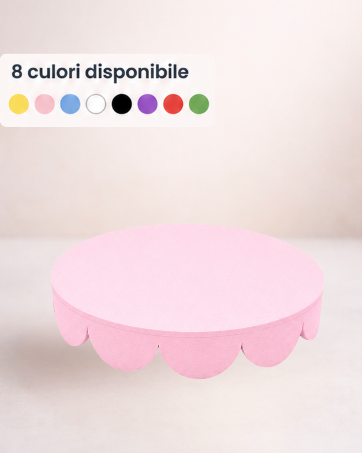 Suport / Tavă pentru tort și deserturi - Rotund Ondulat