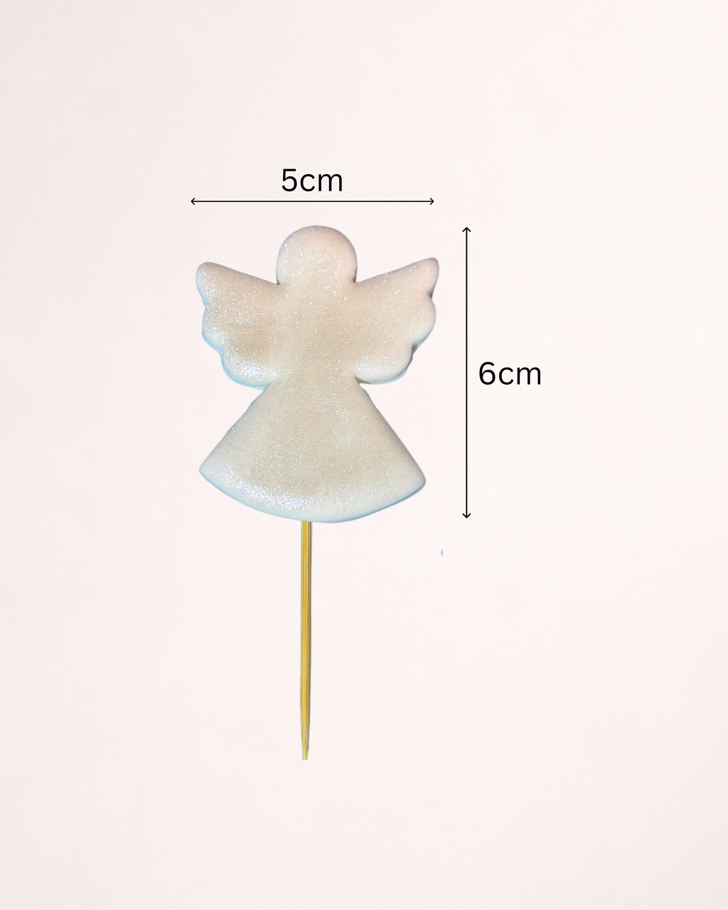 3 x Îngerași albi sidefați - Set Figurine Tort