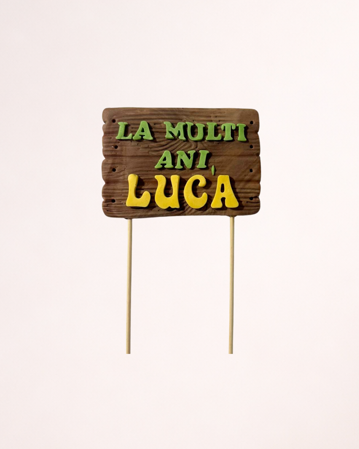 Tăbliță personalizată - La mulți ani - Figurină Tort
