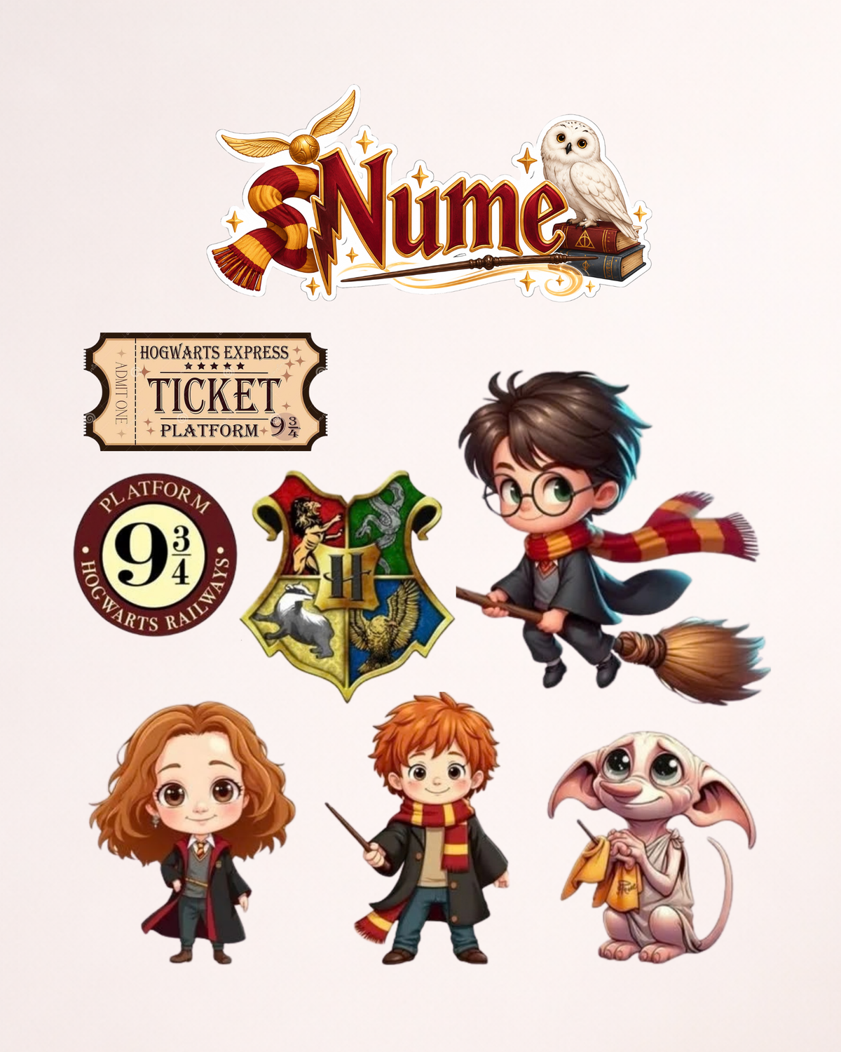 Harry Potter – Set toppere pentru tort din pastă de zahăr
