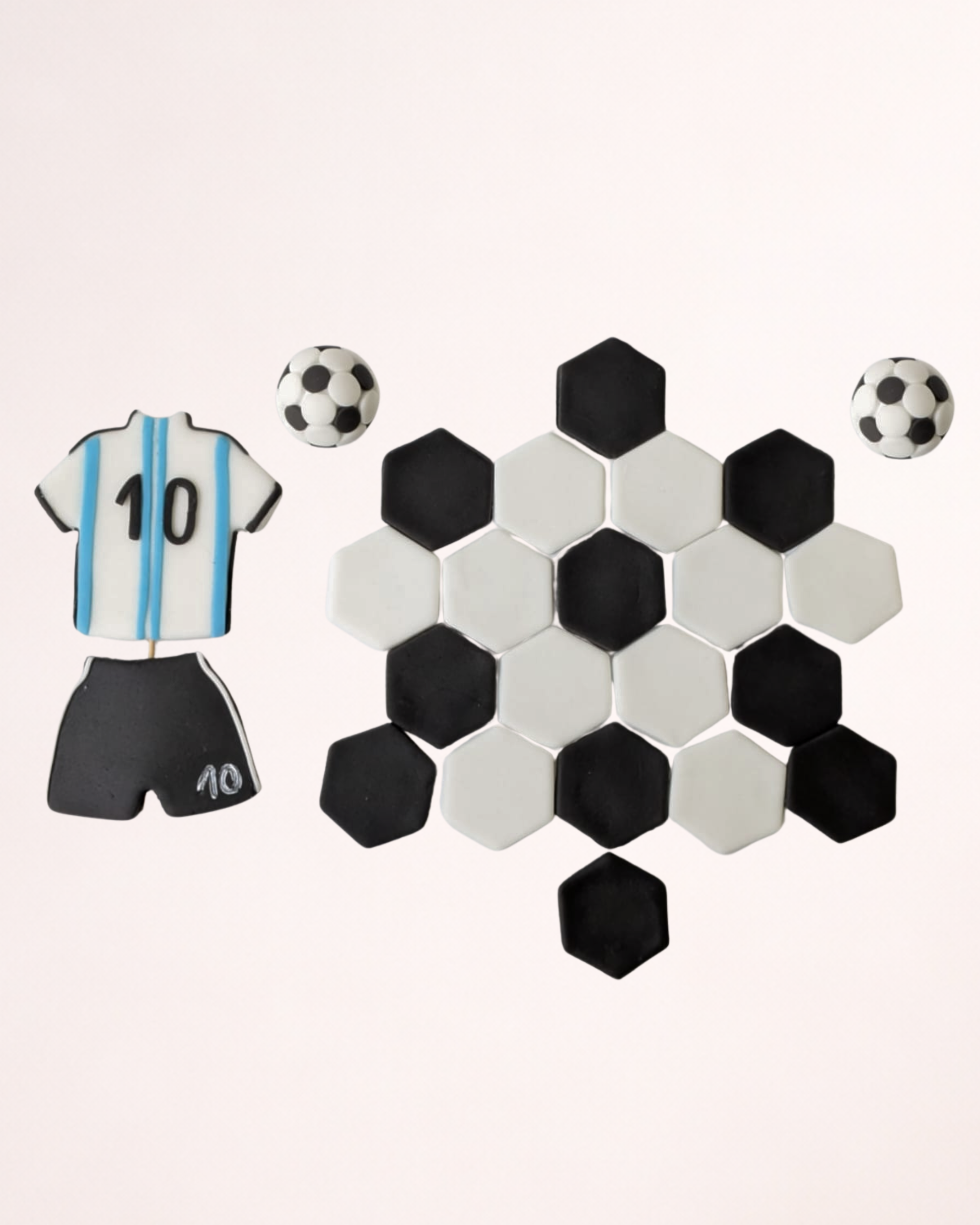 Fotbal Messi Argentina nr. 10 - Set Decor Tort