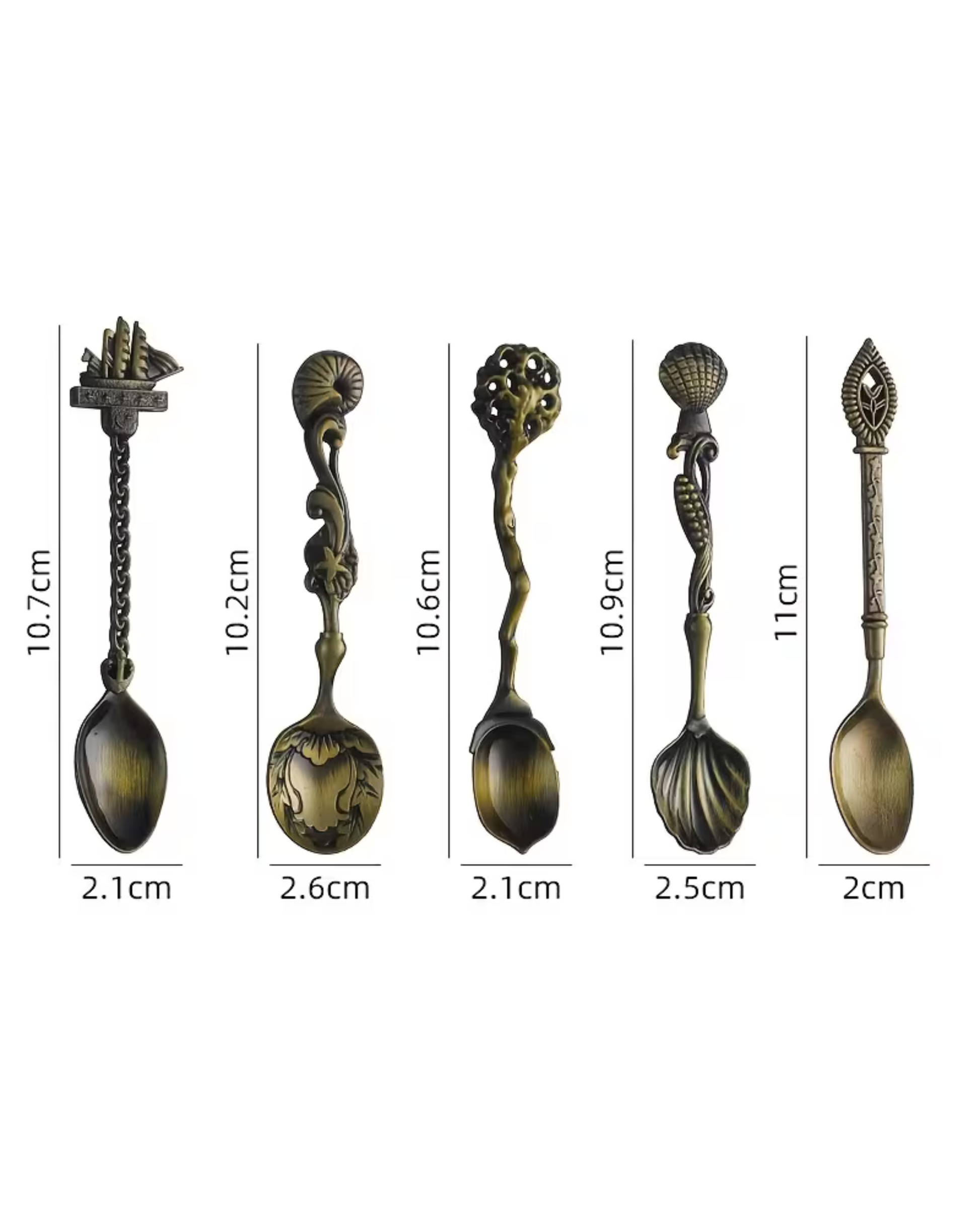 Set 5 lingurițe pentru desert – Design vintage