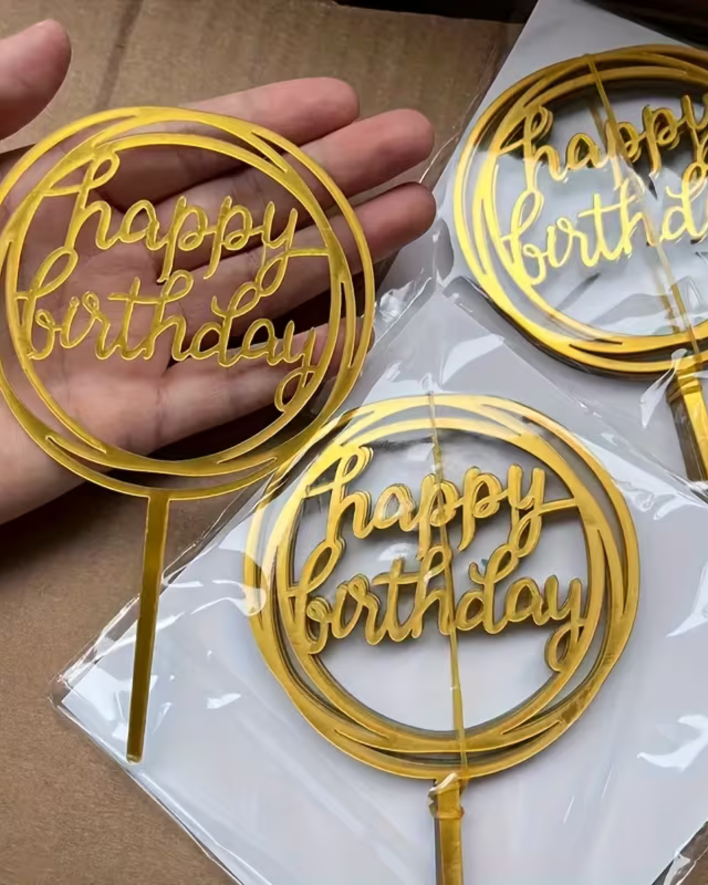 Topper Tort "Happy Birthday" – Model Rotund